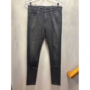 Adraino Goldschmed  Premium High-Rise Skinny Jeans Black Denim Womens Size 28x29